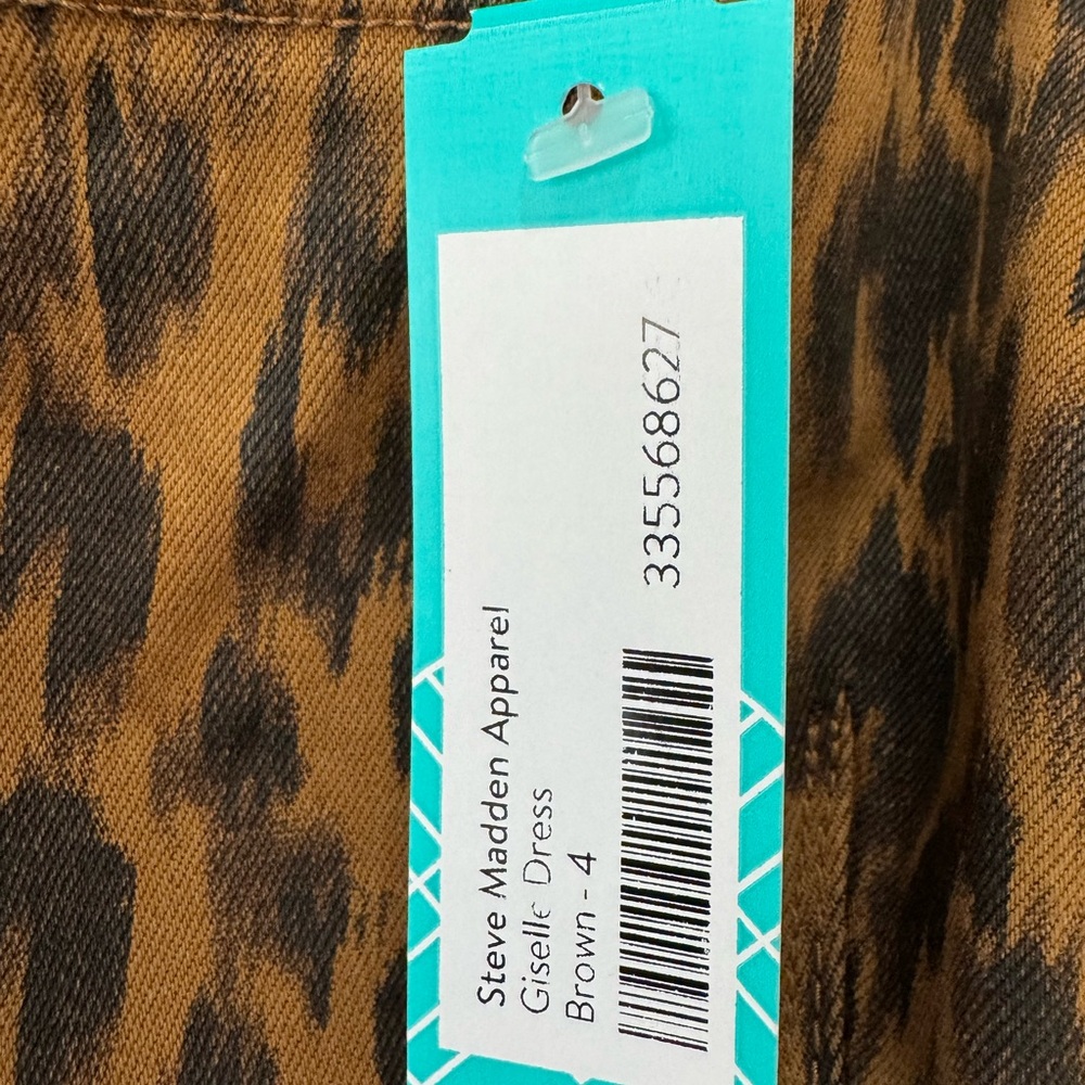 Steve Madden Leopard Print Giselle Midi Dress - Picture 3 of 5